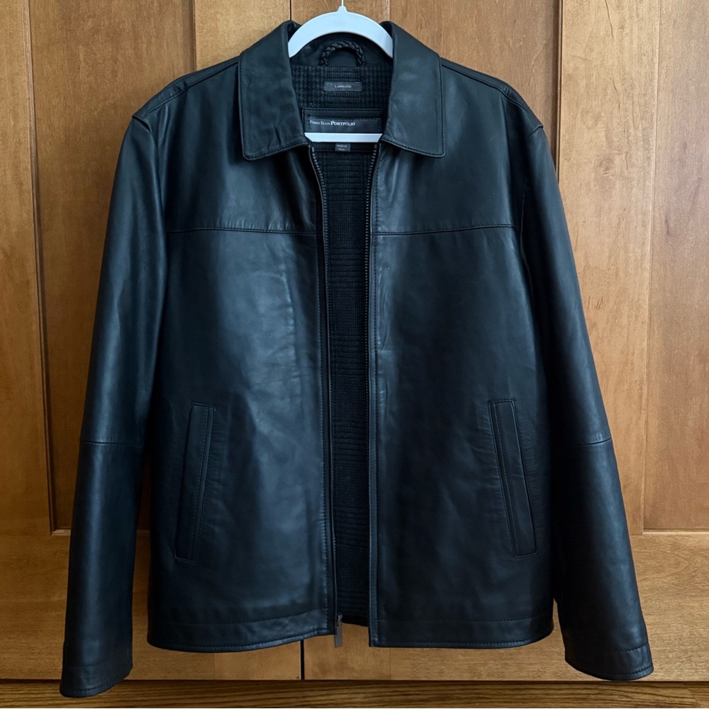 Perry Ellis Portfolio Leather Jacket
